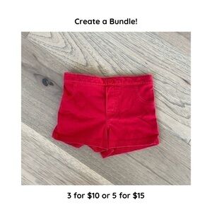 Fisher Price Unisex Red Knit Faux Pocket Toddler Shorts Size 24M